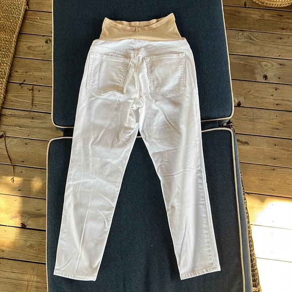 Old Navy OG Straight Leg White Maternity Jeans - Picture 4 of 7